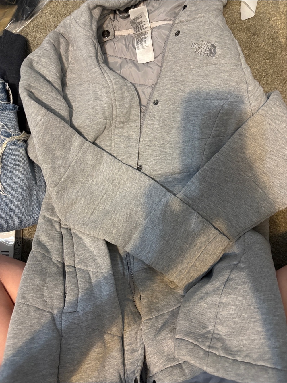 The North Face Women's Light Gray Quilted Jacket